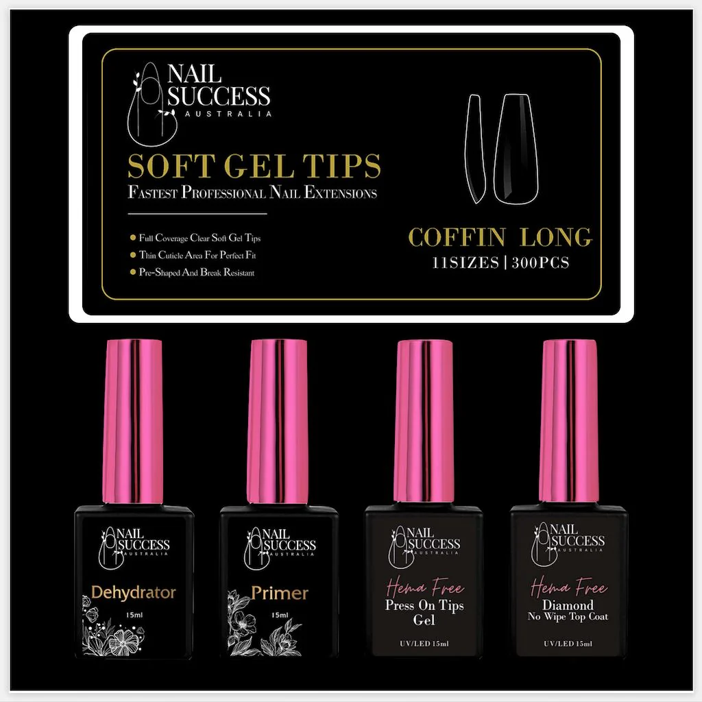 Soft Gel Press On Nail Kit - HEMA Free - Image 11