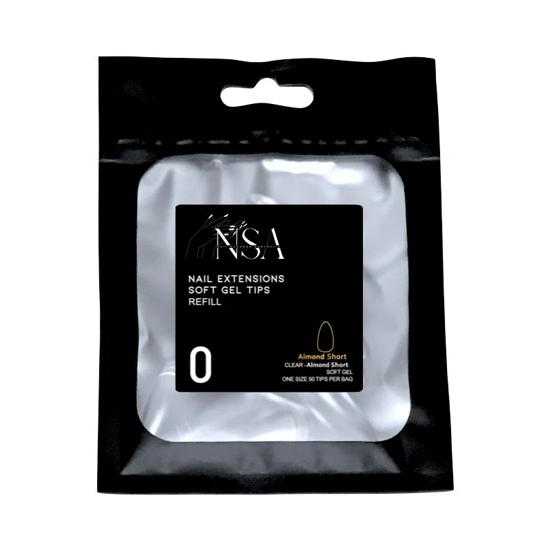 Soft Gel Tips Individual Refill Sizes 50pcs - Almond - Image 2