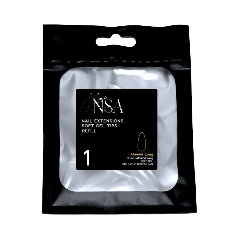 Soft Gel Tips Individual Refill Sizes 50pcs - Almond - Image 28