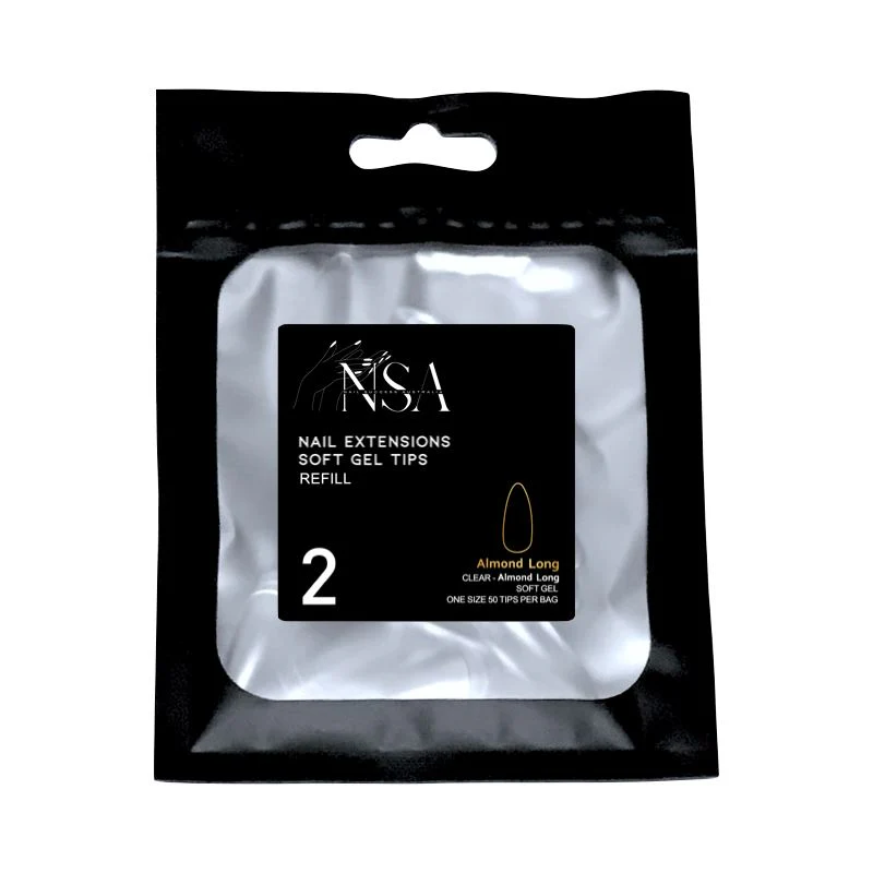 Soft Gel Tips Individual Refill Sizes 50pcs - Almond - Image 29