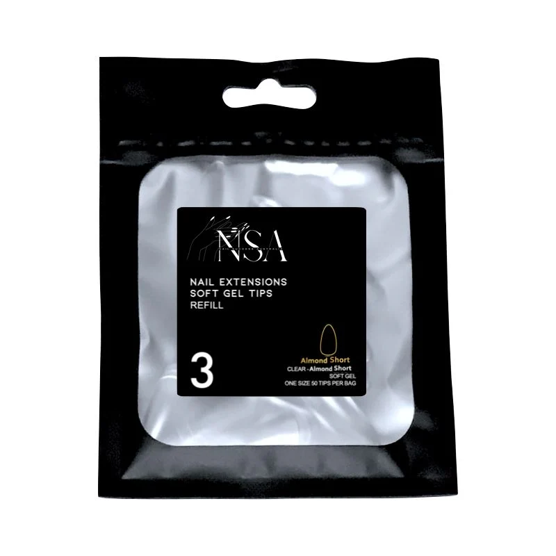 Soft Gel Tips Individual Refill Sizes 50pcs - Almond - Image 5
