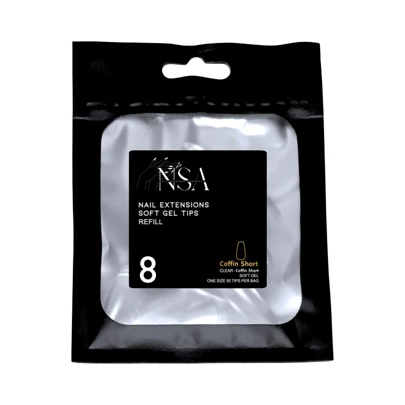 Soft Gel Tips Individual Refill Sizes 50pcs - Coffin - Image 10