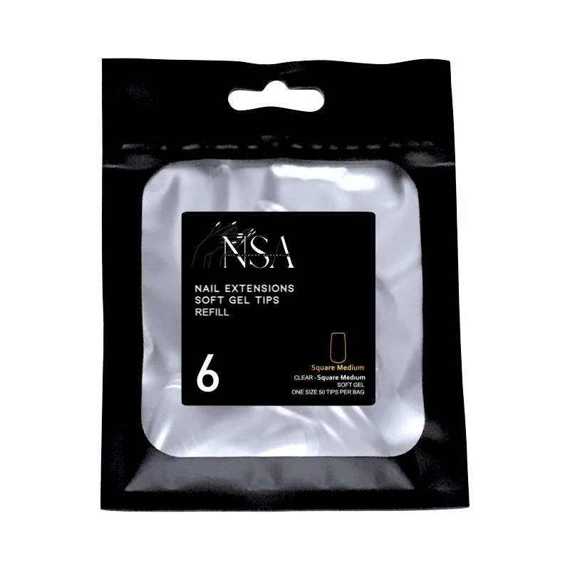 Soft Gel Tips Individual Refill Sizes 50pcs - Square - Image 21