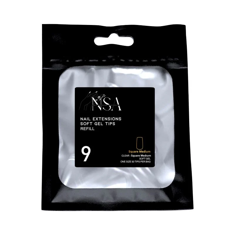 Soft Gel Tips Individual Refill Sizes 50pcs - Square - Image 24
