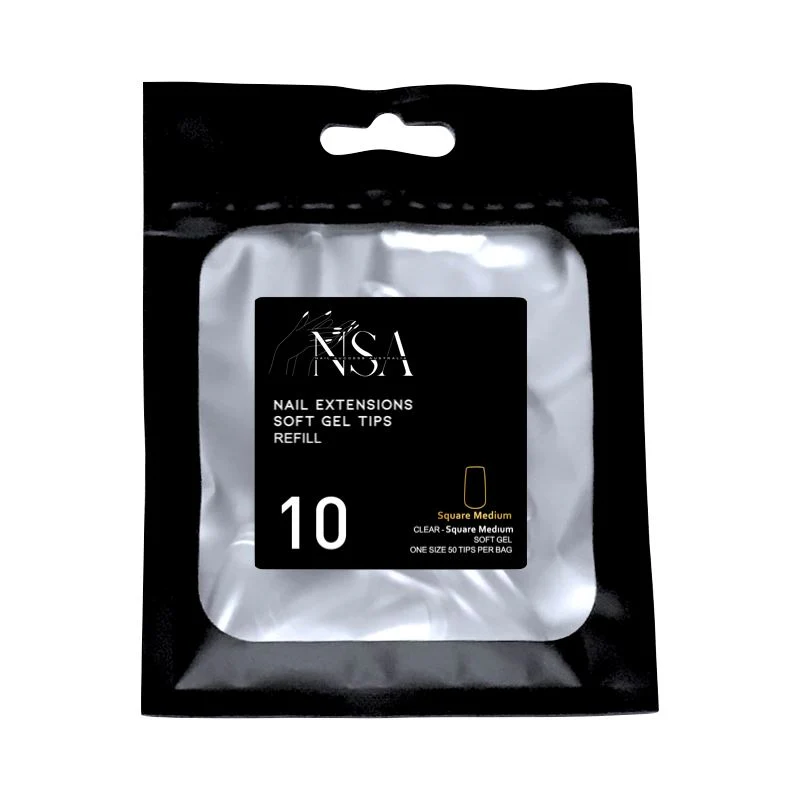 Soft Gel Tips Individual Refill Sizes 50pcs - Square - Image 25