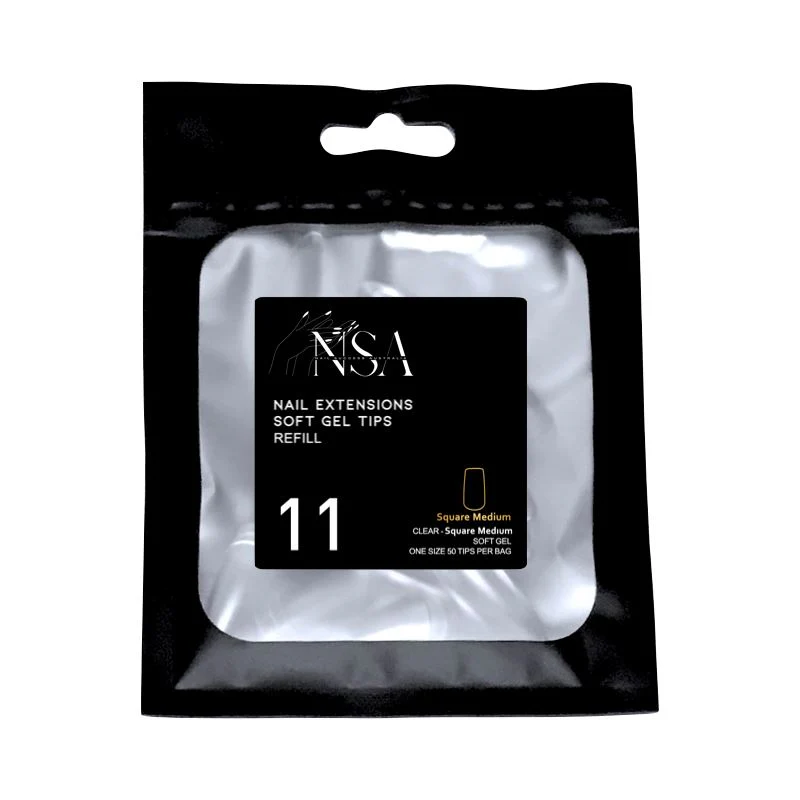 Soft Gel Tips Individual Refill Sizes 50pcs - Square - Image 26