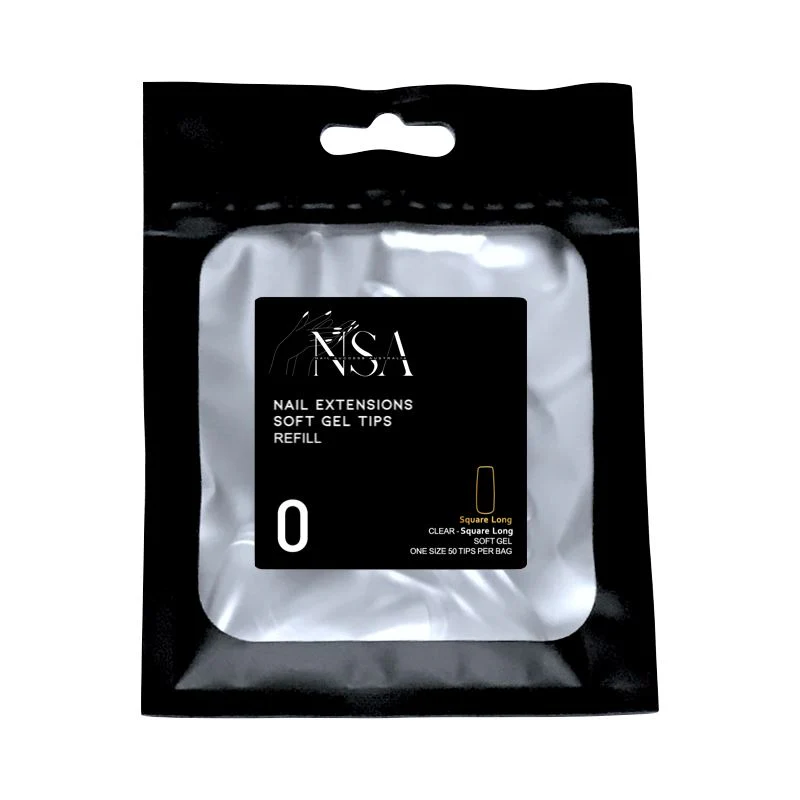 Soft Gel Tips Individual Refill Sizes 50pcs - Square - Image 28