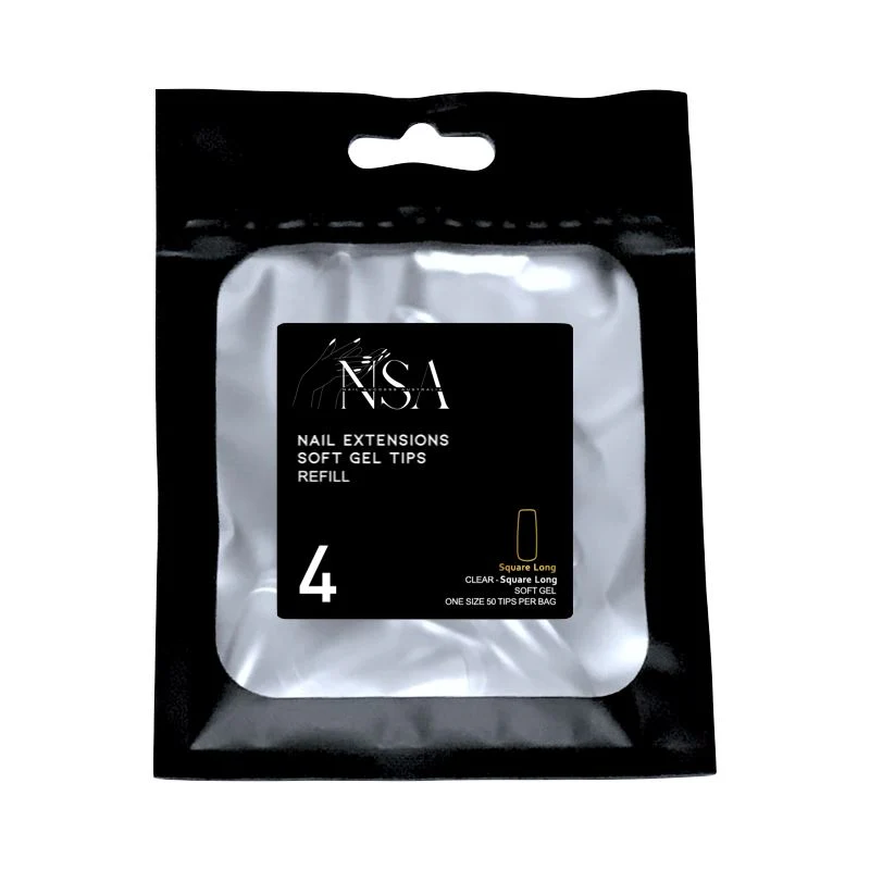 Soft Gel Tips Individual Refill Sizes 50pcs - Square - Image 32