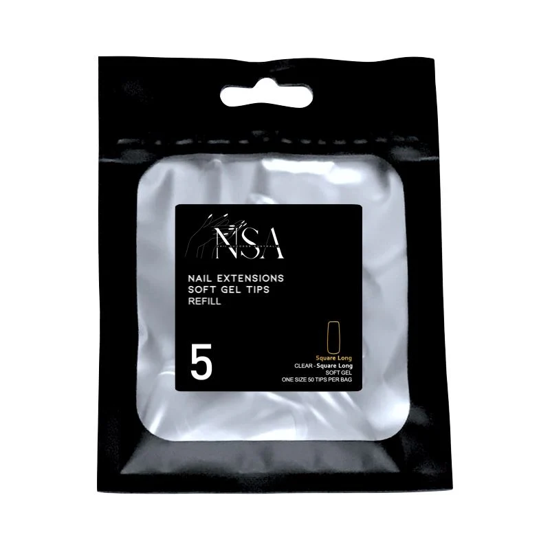 Soft Gel Tips Individual Refill Sizes 50pcs - Square - Image 33