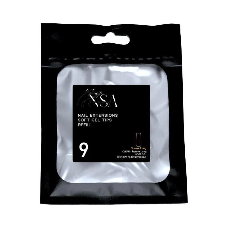 Soft Gel Tips Individual Refill Sizes 50pcs - Square - Image 37