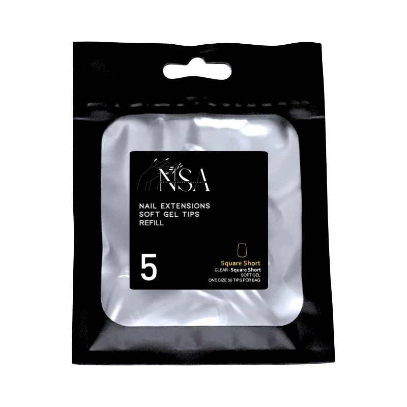 Soft Gel Tips Individual Refill Sizes 50pcs - Square - Image 7