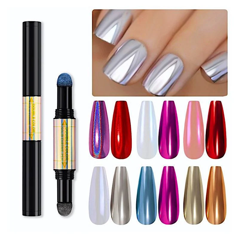 Solid Chrome Pen Double Colour