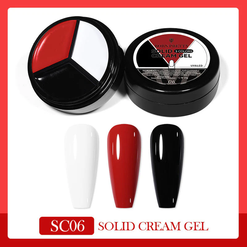 Solid Cream Gel Polish 3 Colours in 1 Born Pretty - Image 10