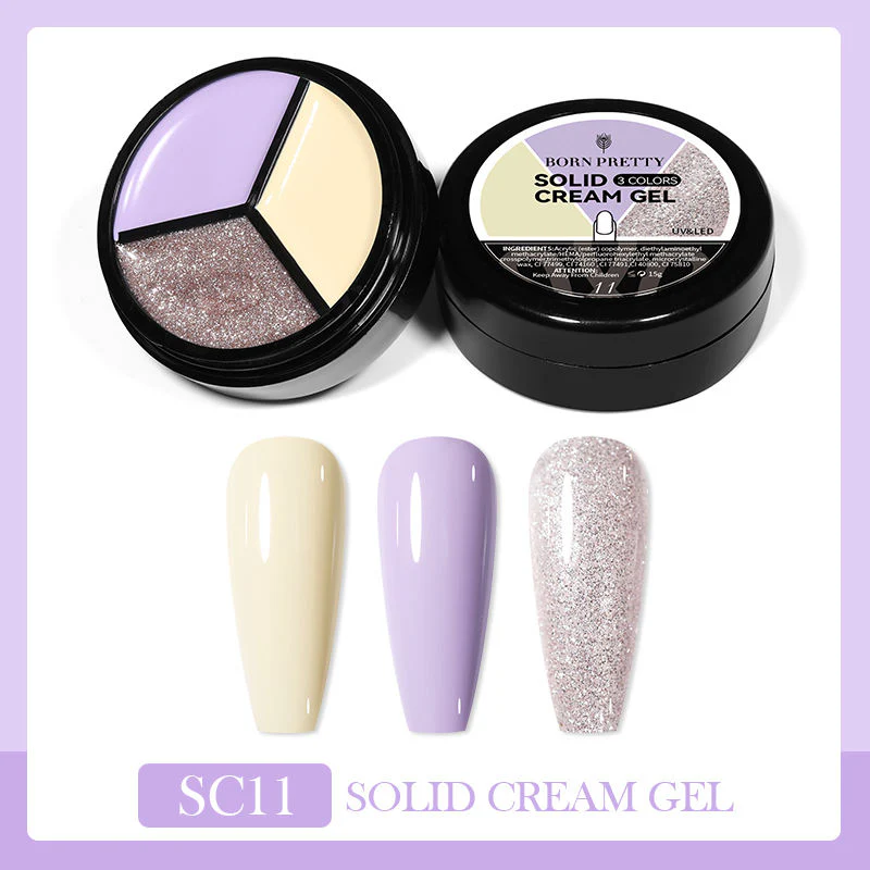 Solid Cream Gel Polish 3 Colours in 1 Born Pretty - Image 8