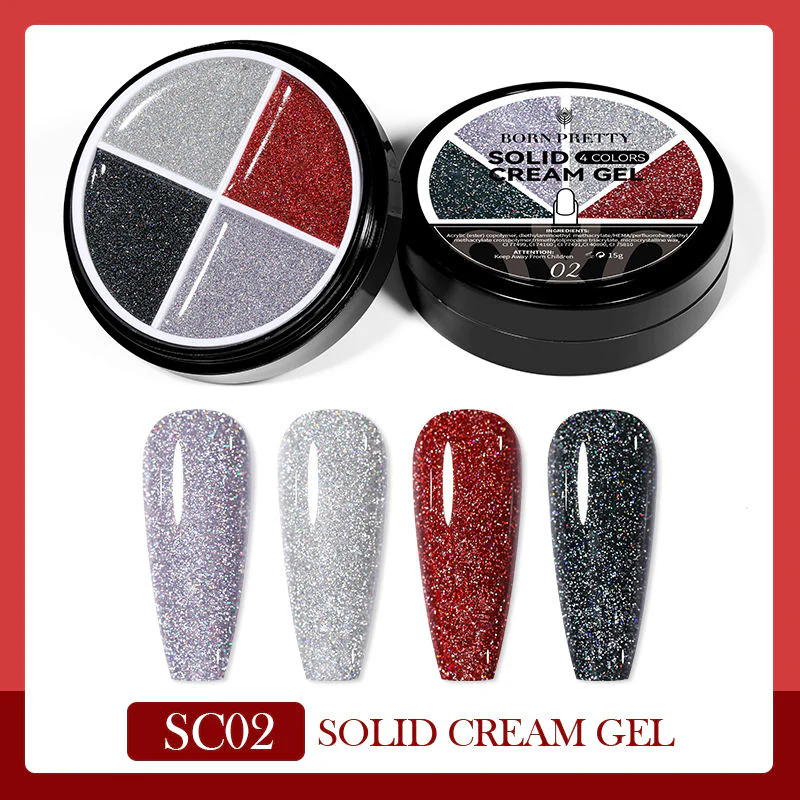Solid Cream Gel Polish 4 Colours in 1 Born Pretty - Image 5