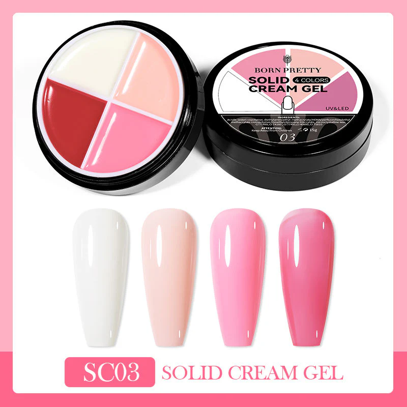 Solid Cream Gel Polish 4 Colours in 1 Born Pretty - Image 6