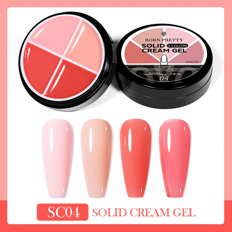 Solid Cream Gel Polish 4 Colours in 1 Born Pretty - Image 7