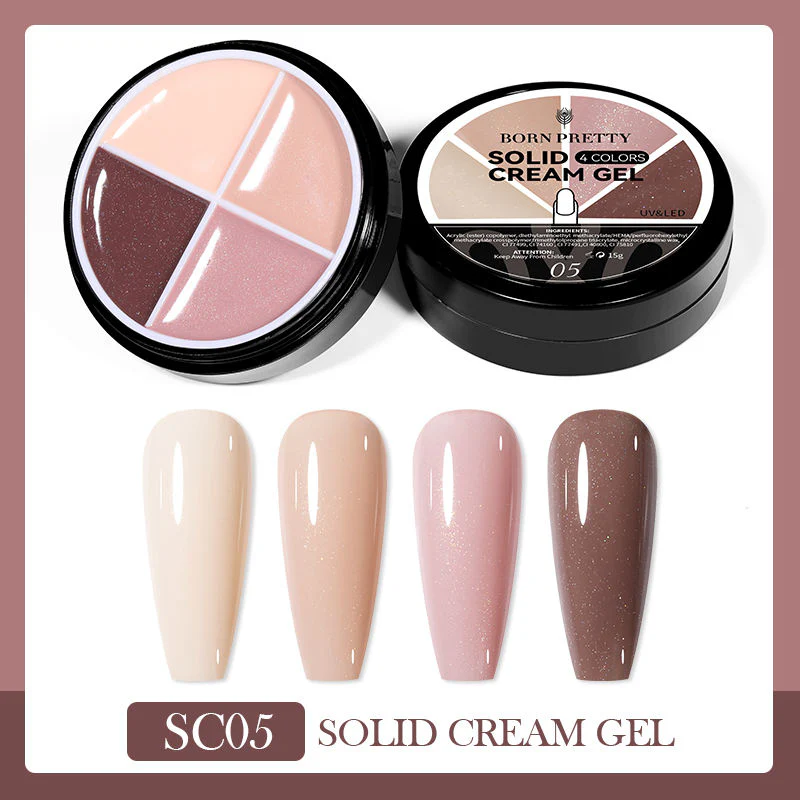 Solid Cream Gel Polish 4 Colours in 1 Born Pretty - Image 8