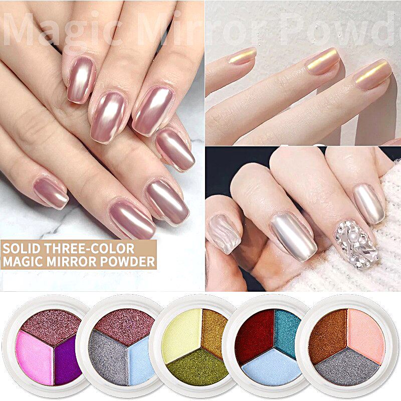 Solid Mirror Chrome 3 Colour Pigments