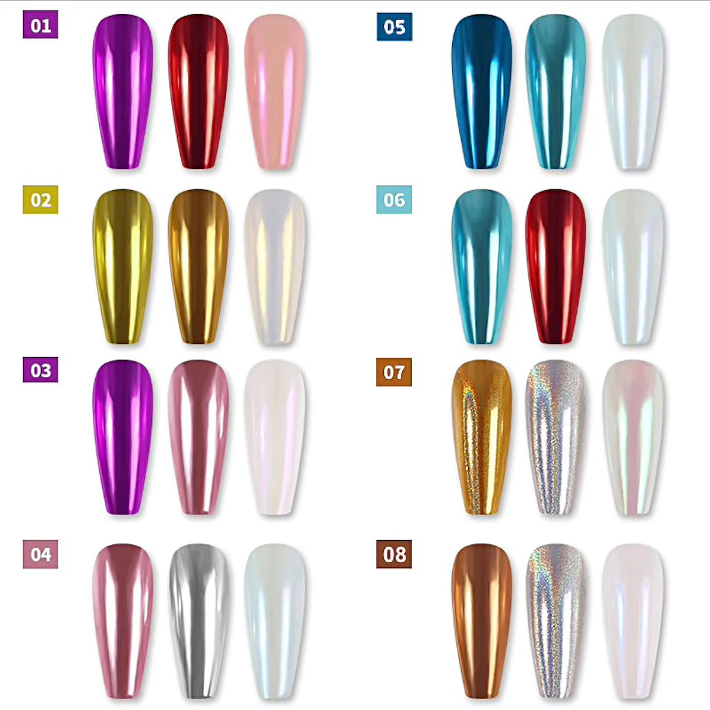Solid Mirror Chrome 3 Colour Pigments - Image 2