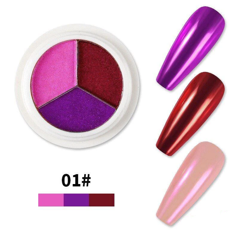 Solid Mirror Chrome 3 Colour Pigments - Image 5