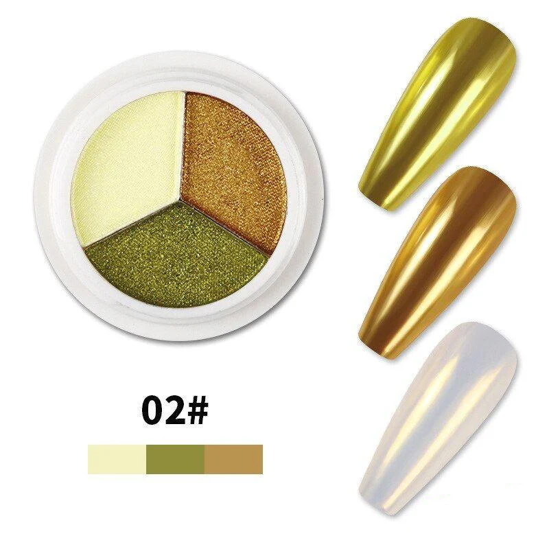 Solid Mirror Chrome 3 Colour Pigments - Image 6