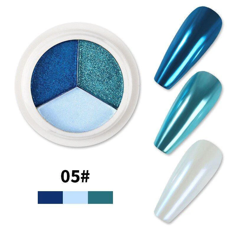 Solid Mirror Chrome 3 Colour Pigments - Image 9