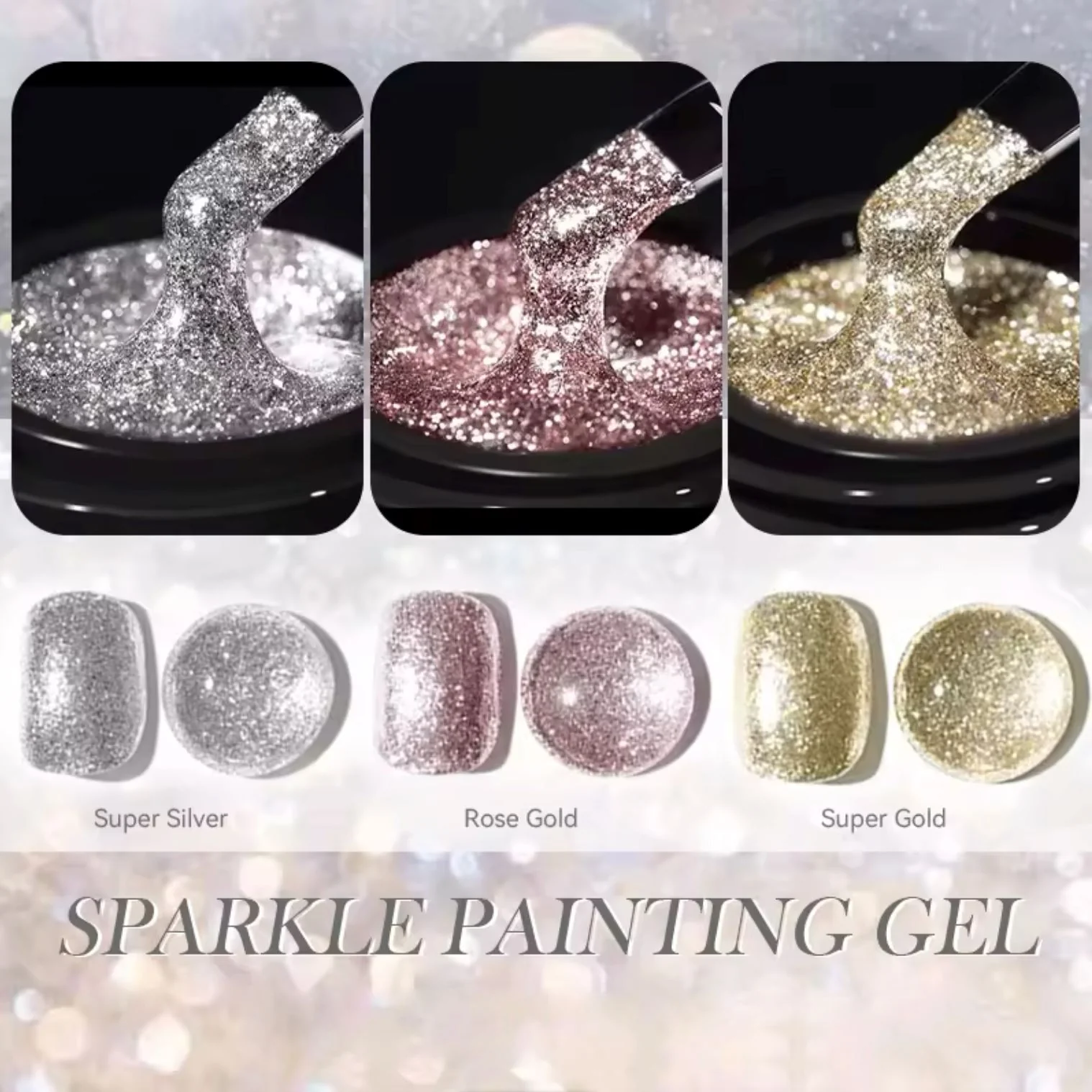 Sparkle Super Silver & Gold Painting Gel - Image 8