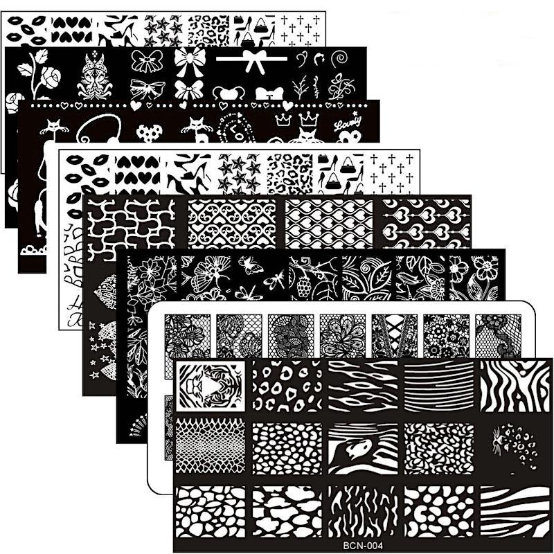 Stamping Plates Nail Art Designs