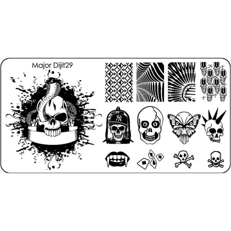 Stamping Plates Nail Art Designs - Image 33