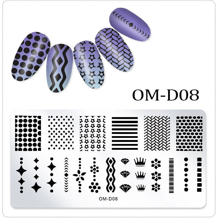 Stamping Plates Nail Art Designs (Serie OM-D) - Image 10