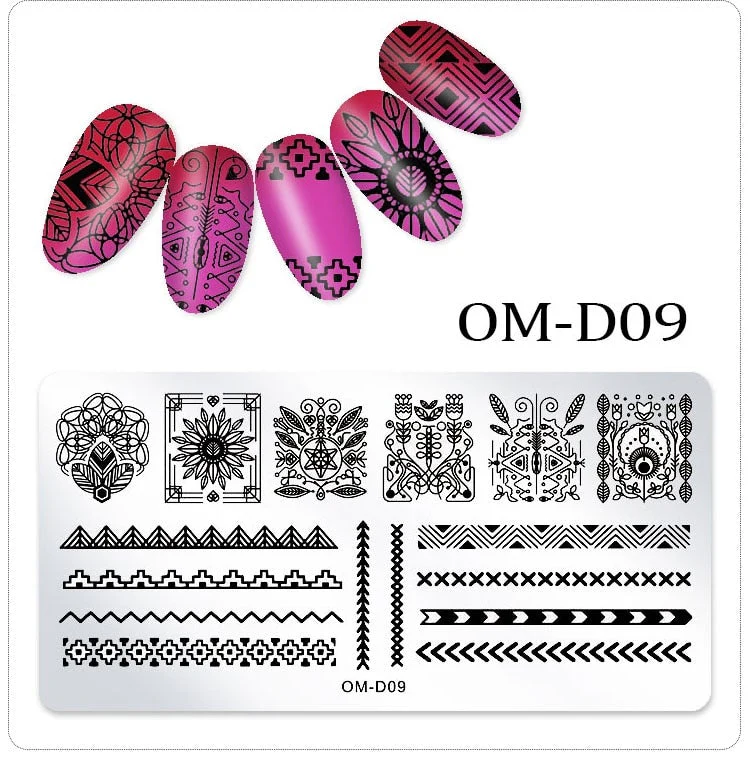 Stamping Plates Nail Art Designs (Serie OM-D) - Image 11