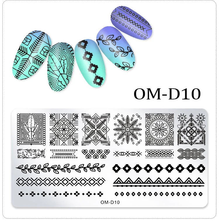 Stamping Plates Nail Art Designs (Serie OM-D) - Image 12