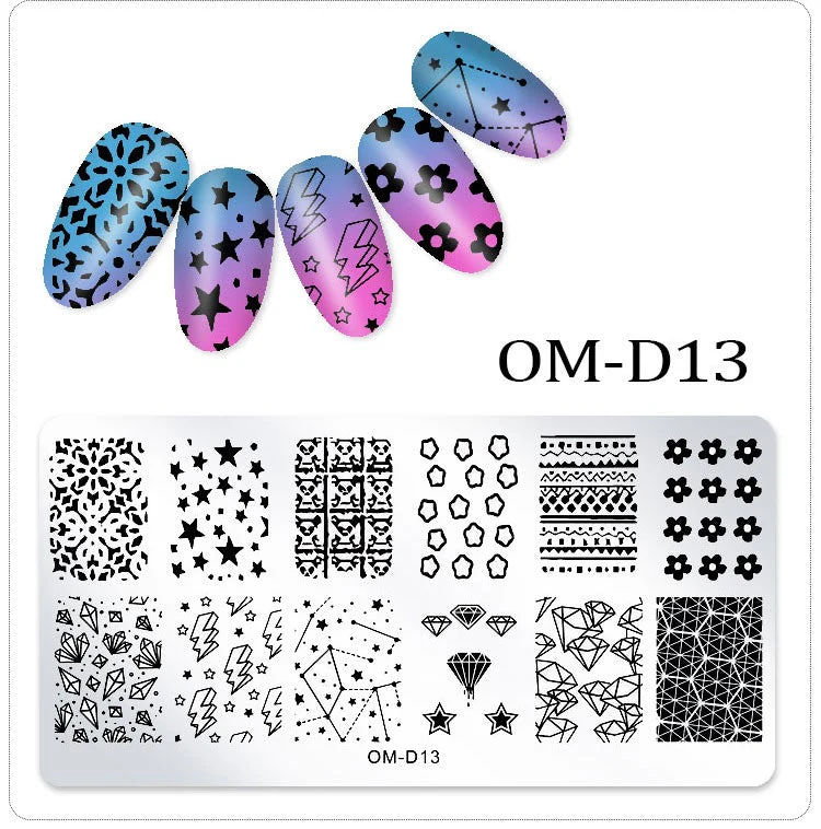 Stamping Plates Nail Art Designs (Serie OM-D) - Image 15
