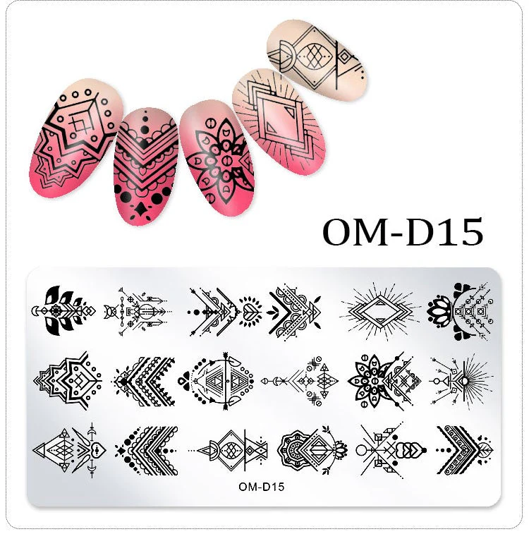 Stamping Plates Nail Art Designs (Serie OM-D) - Image 17