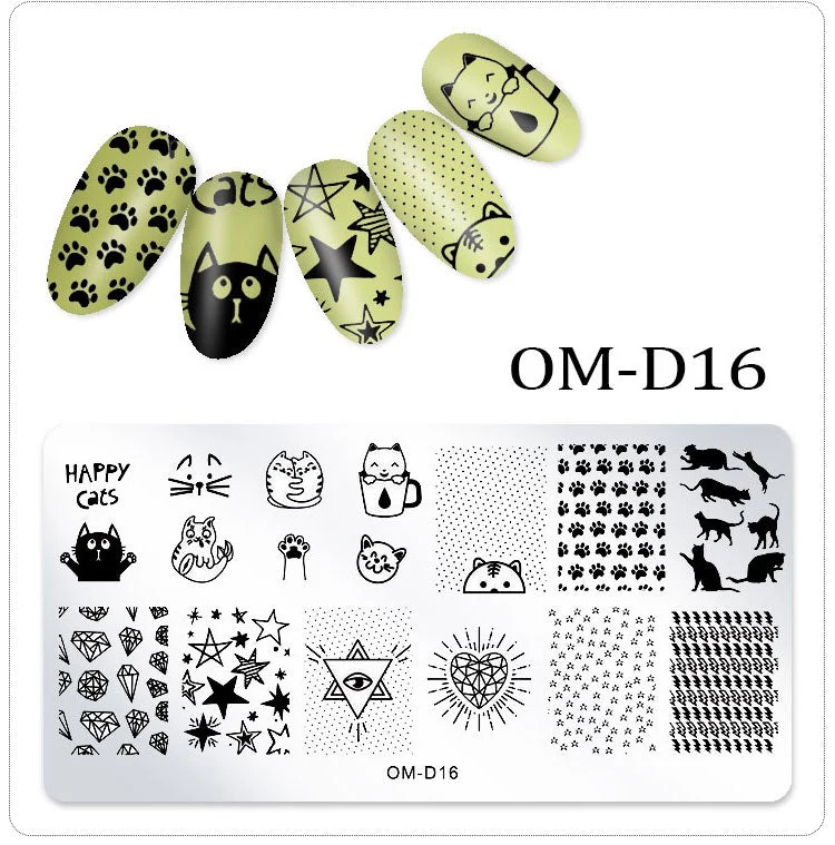Stamping Plates Nail Art Designs (Serie OM-D) - Image 18