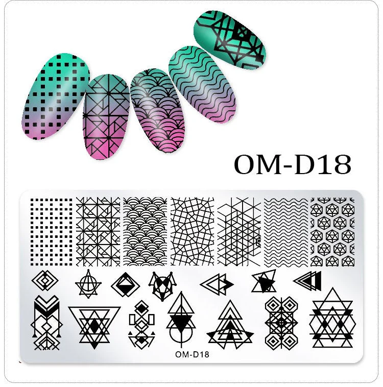 Stamping Plates Nail Art Designs (Serie OM-D) - Image 20