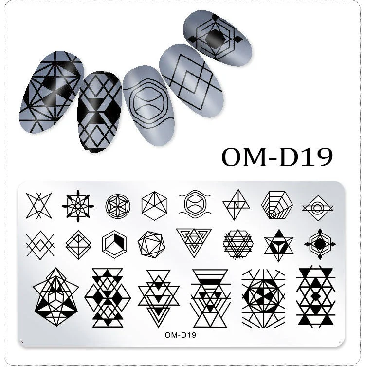 Stamping Plates Nail Art Designs (Serie OM-D) - Image 21