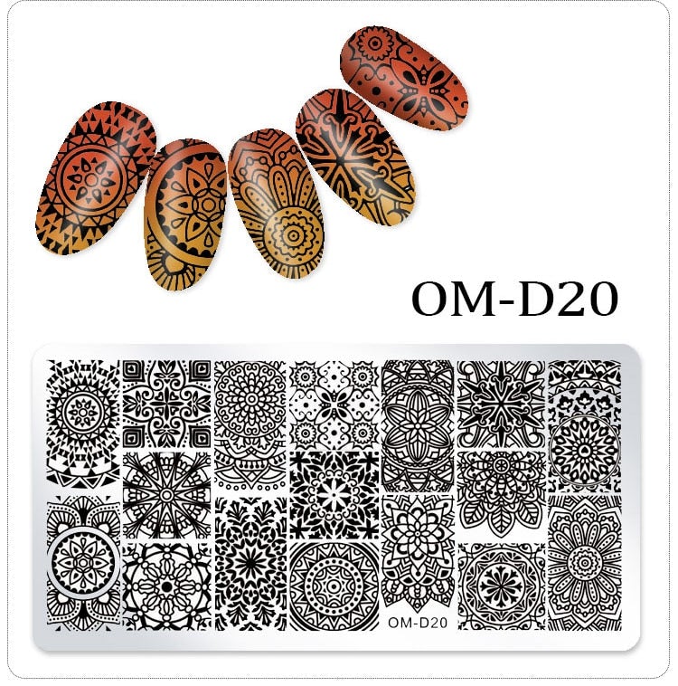 Stamping Plates Nail Art Designs (Serie OM-D) - Image 22