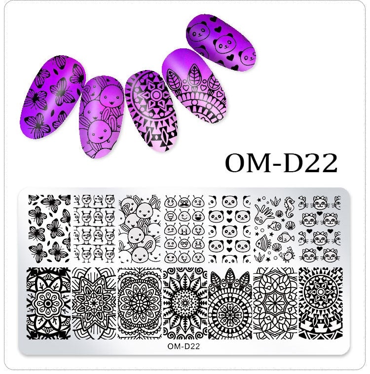 Stamping Plates Nail Art Designs (Serie OM-D) - Image 24