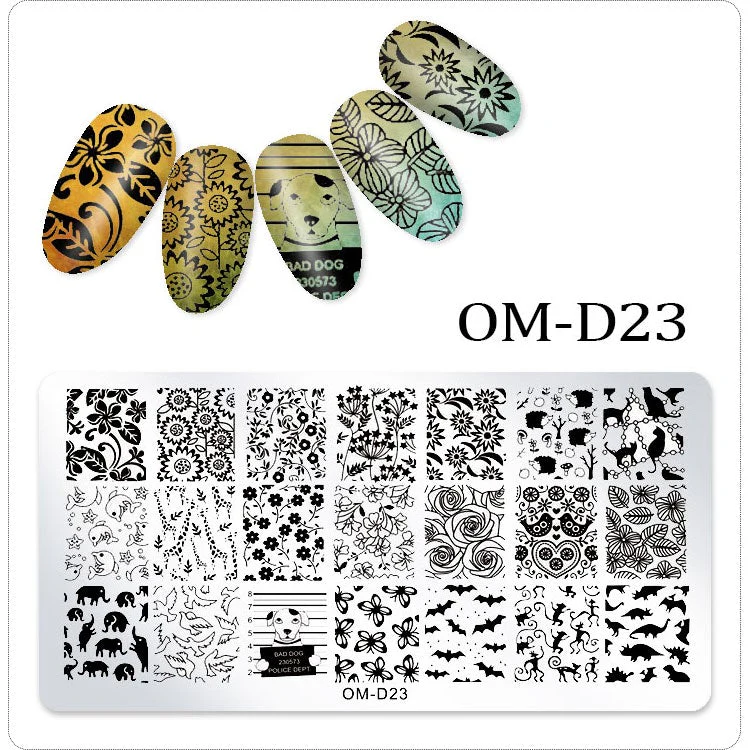 Stamping Plates Nail Art Designs (Serie OM-D) - Image 25