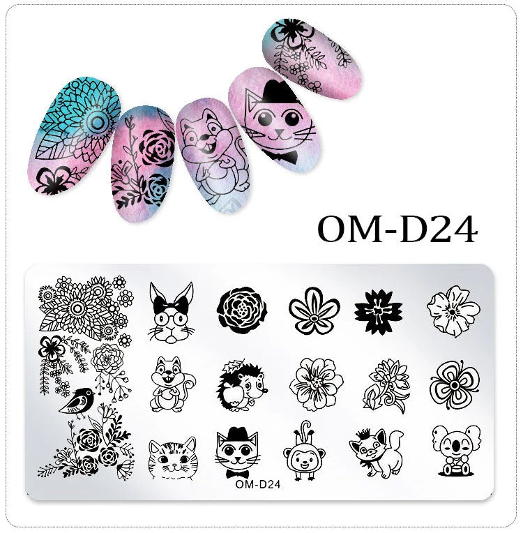 Stamping Plates Nail Art Designs (Serie OM-D) - Image 26