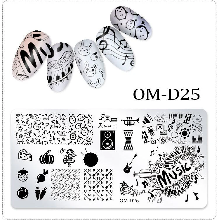 Stamping Plates Nail Art Designs (Serie OM-D) - Image 27