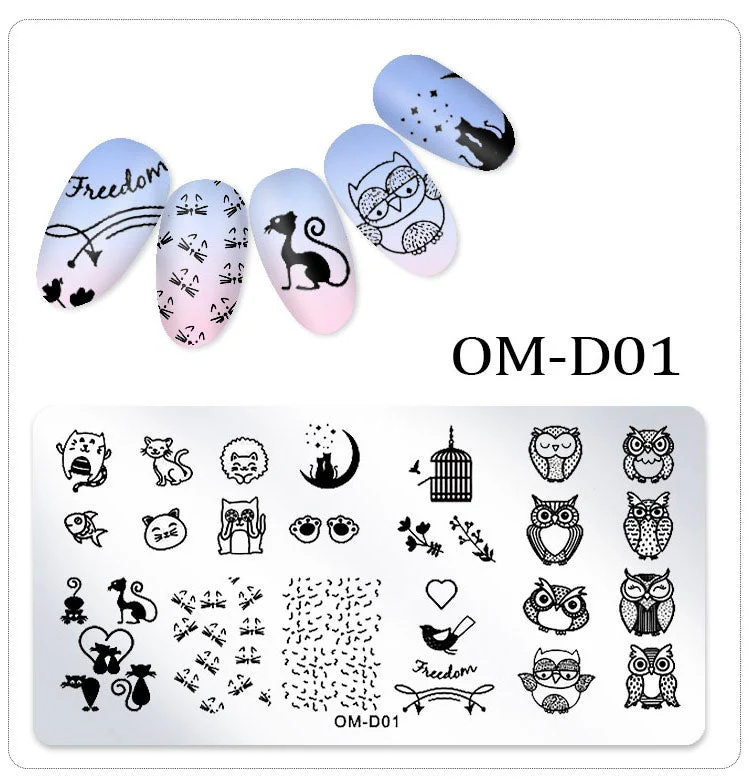 Stamping Plates Nail Art Designs (Serie OM-D) - Image 3