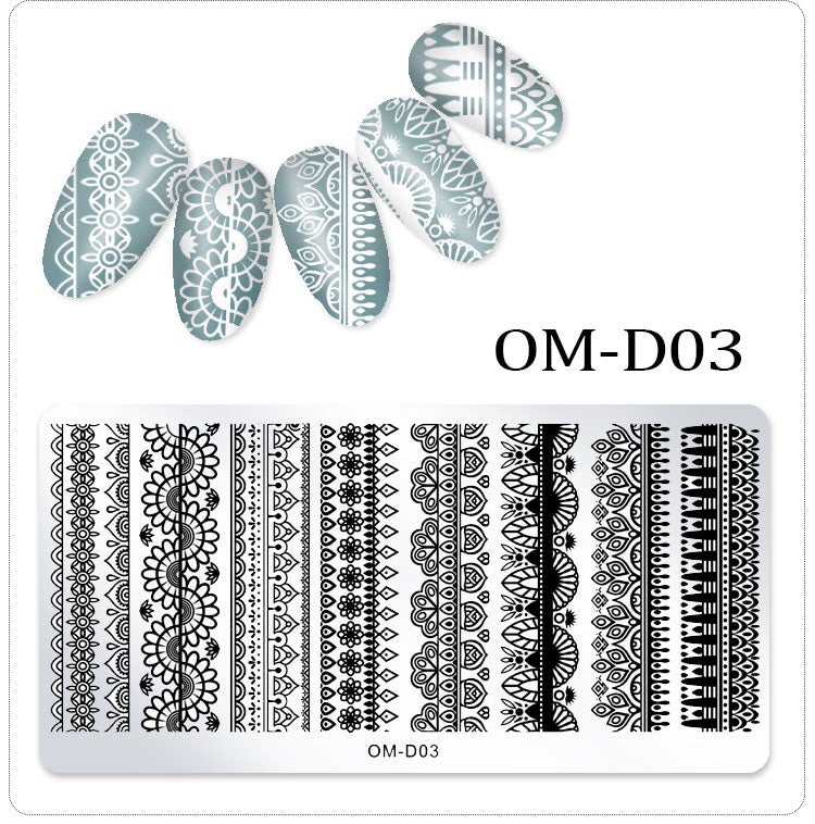Stamping Plates Nail Art Designs (Serie OM-D) - Image 5
