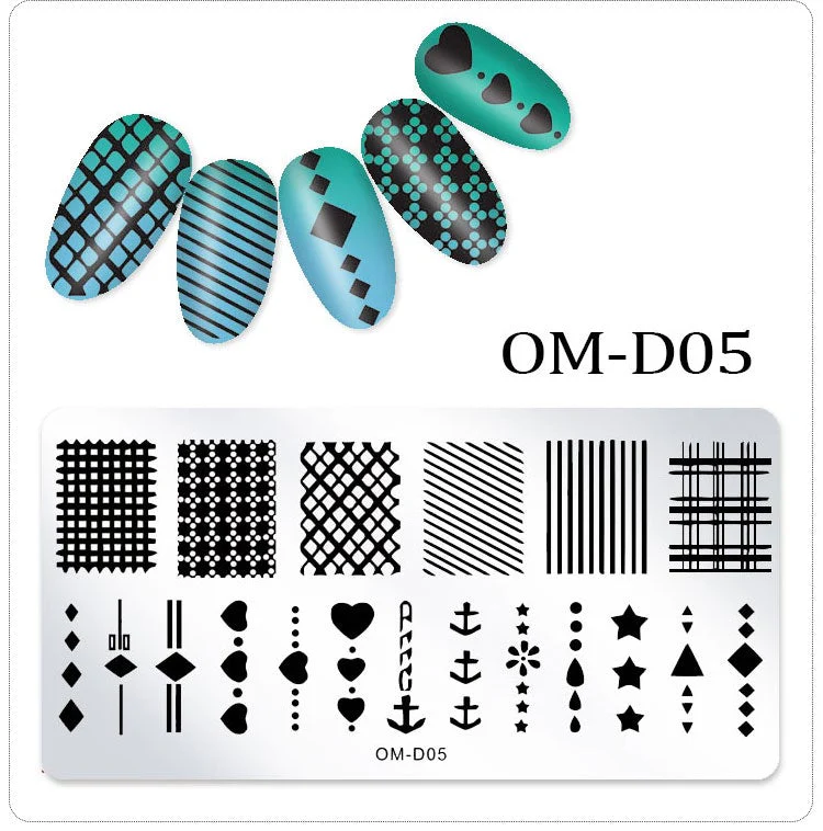 Stamping Plates Nail Art Designs (Serie OM-D) - Image 7