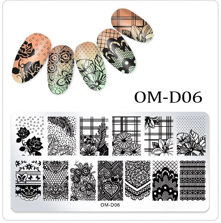 Stamping Plates Nail Art Designs (Serie OM-D) - Image 8