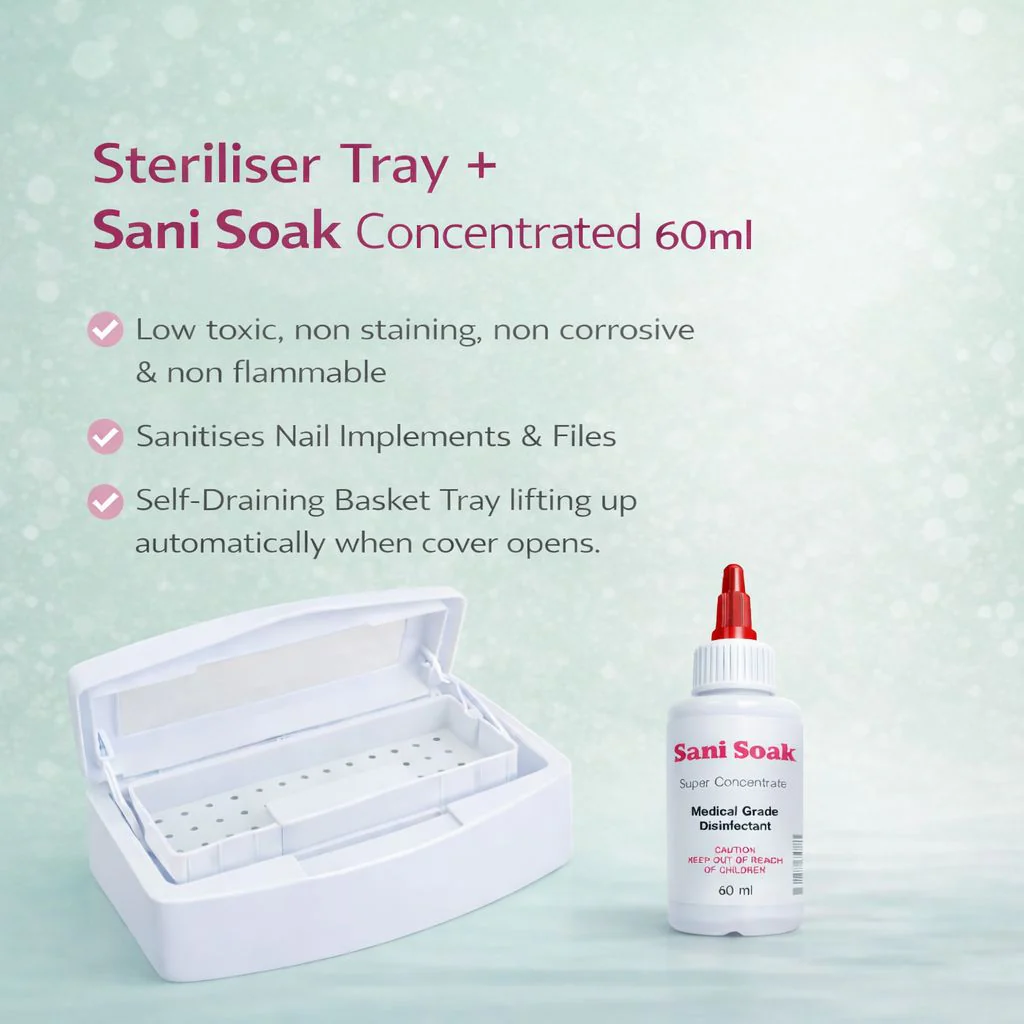 Sterilizer Tray + Sani Soak Concentrated 60ml - Image 3