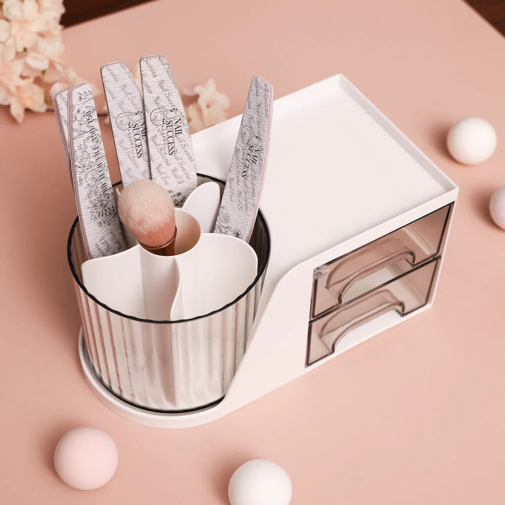 Storage Box with Rotating Storage and Draws