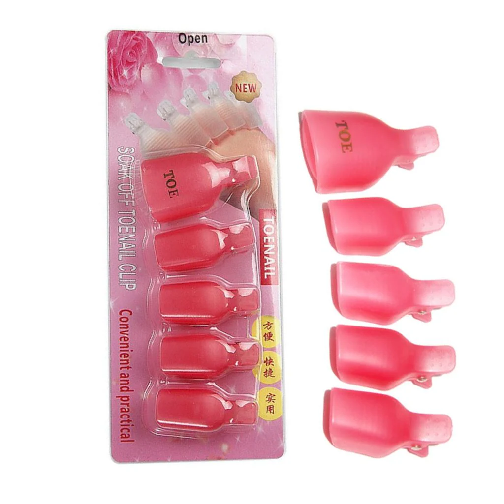 Toe Soak Off Cap Clips 5pcs Pack - Image 3